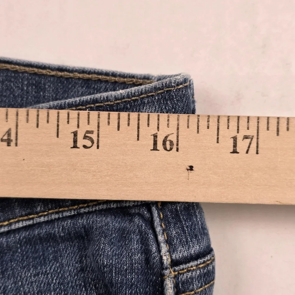 Levis Jeans Mens 32x32 Blue Medium Wash Slim Straight‎ Stretch Denim Casual Y2K